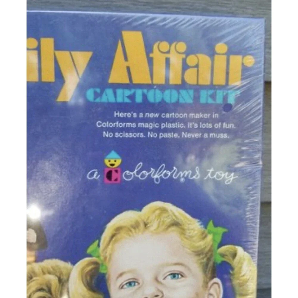 Vintage 1970 Family Affair Cartoon Kit Colorforms Buffy Jody Mrs Beasley NOS
